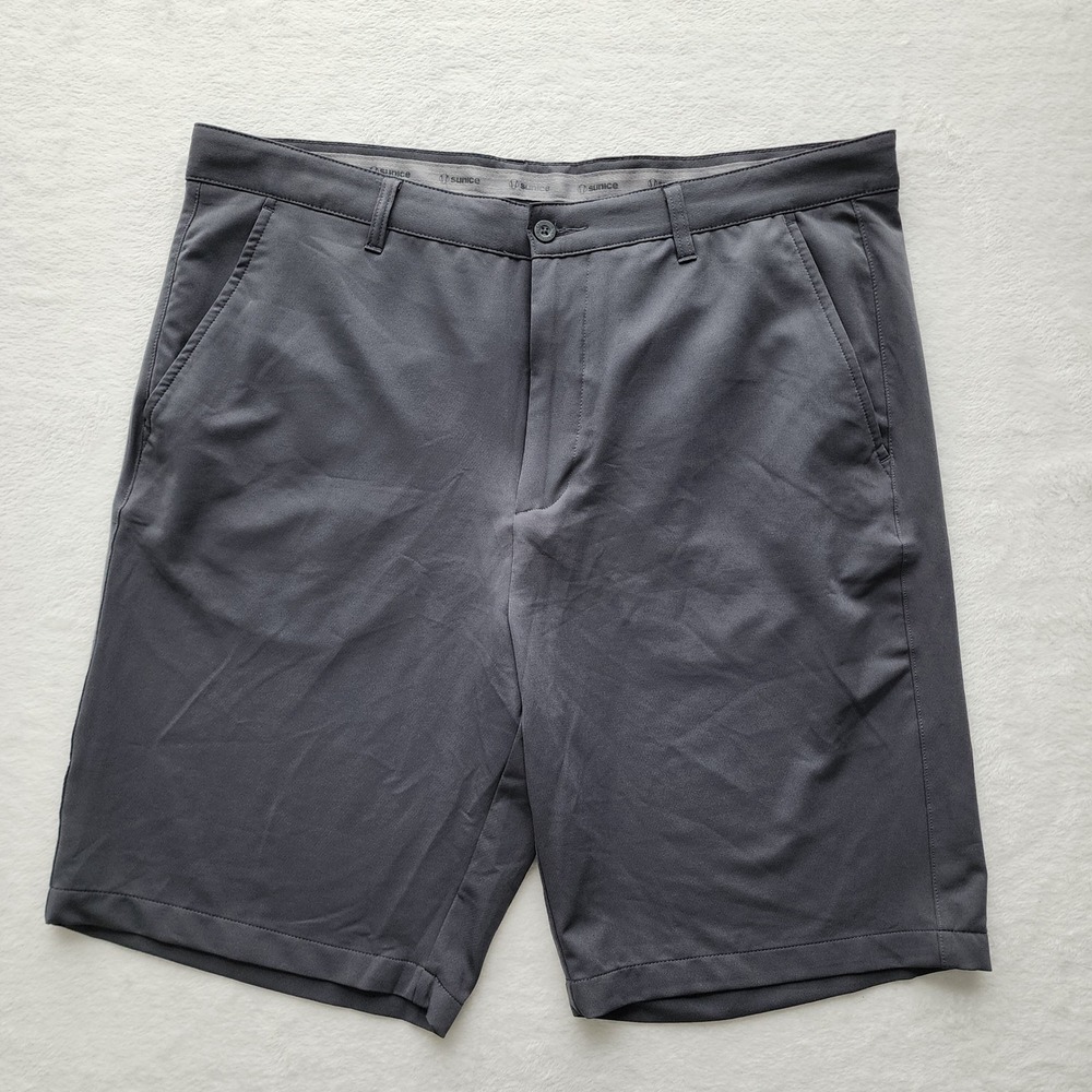 Sunice Golf Shorts Mens‎ 38 Gray Performance Stretch Athletic Casual Vacation